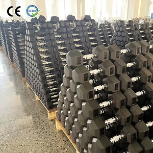 VIGFIT – Vente en gros usine d'haltères hexagonales en caoutchouc pour salle de sport, ensemble d'haltères hexagonales en LB, achetez en ligne pour studio de fitness/club d'entraînement - Product Image 2