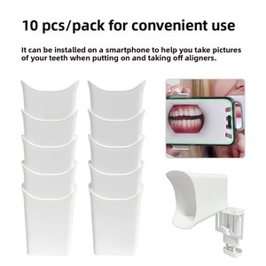 Dispositif de positionnement <span class=keywords><strong>photo</strong></span> pour téléphone portable dentaire, aide à l'enregistrement orthodontique avec étui de poche pour outils de soins orthodontiques - Product Image 4