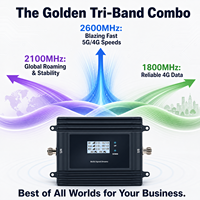 Amplificador de Señal GSM Tri-Banda 5G/4G EasyBoost B3 B1 B7 1800/2100/2600MHz, Conectividad Perfecta hasta 800m, Uso en Casa/Oficina