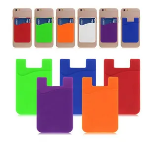 Giveaways Silicone Credit Card Holder Bank Card Holder Phone Card wallet for Brand Promotion Advertising Company Logo