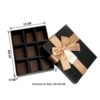 Boîte à tiroirs en chocolat en forme de fleur, en carton ondulé avec doublure en éponge et design en relief pour le stockage des aliments