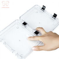 Boîte personnalisable en plastique PU haute transparence 150x125x50mm, anti-poussière et anti-ternissement