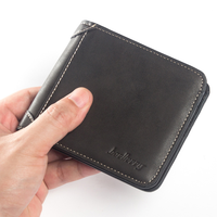 Dompet Pria Gaya Retro Kelas Atas dengan Bukaan Terbuka, Slot Kartu Ganda, Kapasitas Besar, Lapisan Poliester, Dompet Kulit PU