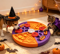 Jouet Puzzle Interactif Personnalisable pour Animaux de Compagnie - Distributeur Lent de Friandises pour Chiens et Chats - Spécial Halloween
