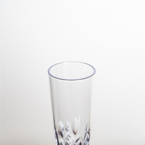 Fêtes fleur gravé vin rouge Cocktail mariage en vrac sans bpa cannelures en plastique flûtes <span class=keywords><strong>à</strong></span> <span class=keywords><strong>champagne</strong></span> jetables - Product Image 4