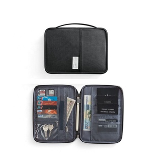 Chất lượng cao Gia Đình Du Lịch tài liệu tổ chức Pouch công suất lớn hộ chiếu Túi RFID chặn hộ chiếu chủ Ví - Product Image 1