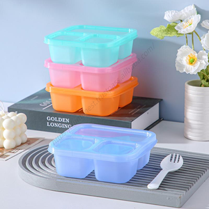 Boîte Bento Syh666 en Gros avec 3 Compartiments, Contenants à Collations pour Préparation de Repas, École et Voyage - Product Image 3