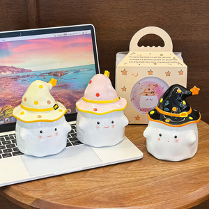 Taza de Cerámica con Diseño de Fantasma Adorable, con Tapa y Asa, Regalo de Graduación para Ella, Otoño 2024 - Product Image 3