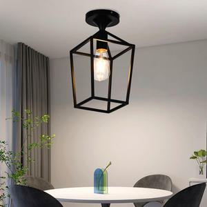 OEM/ODM toptan basit endüstriyel koridorlar için LED asma tavan ışığı amerikan Retro çelik dikdörtgen tavan ışık yatak odası - Product Image 6