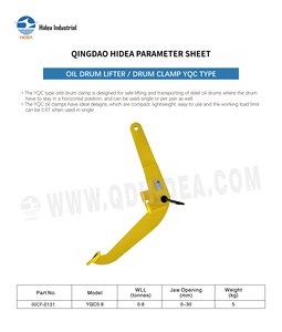 Lève-fût de type YQC, pince à fût compacte, transpalette horizontal pour fûts 0,6T ASME pour le transport sécurisé des fûts en acier en position <span class=keywords><strong>plate</strong></span> - Product Image 6