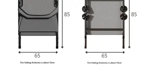 Lit pliant pour une personne, lit de sieste de bureau, lit renforcé, lit de compagnie, fauteuil inclinable simple, lit portable fabriqué en Chine, modèle - Product Image 5