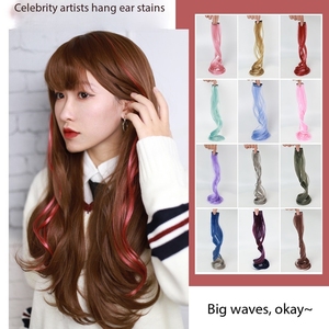 Perruques synthétiques ondulées rouges naturelles de 22 pouces avec frange, style Noël, pour femmes, pour usage quotidien, fête ou cosplay - Product Image 2