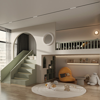 JINS 2026 nouveau Style personnalisé filles lit en bois massif frais Simple Double Decker Loft lit moderne doux Design avec lit égaré