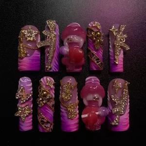 <span class=keywords><strong>Uñas</strong></span> <span class=keywords><strong>Postizas</strong></span> 3D Super Nuevas 2025 con Diseño <span class=keywords><strong>de</strong></span> Labios, Dientes y Pecho, Personalizadas, Francesas, Cuadradas, Hechas a Mano, <span class=keywords><strong>de</strong></span> Lujo - Product Image 5