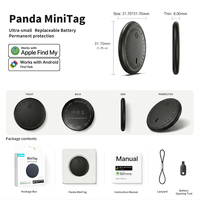 Localizador Inteligente Impermeable IP66 con Batería CR2032 Reemplazable, Tamaño Pequeño para Llaves/Cartera/Collar de Mascotas