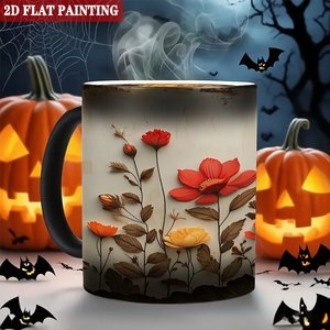 Heat Sensitive <b>Ceramic</b> <b>Mug</b> 11oz Color Changing Magic Tea Cup Frosted Black Coated Blank Design - Product Image 6