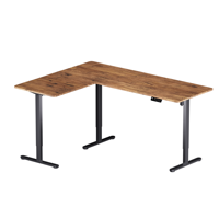 Bureau de jeu en forme de L de haute qualité Boss L2, table assis-debout réglable en hauteur, bureau électrique réglable en hauteur