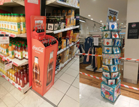 Étagères et gondoles de supermarché