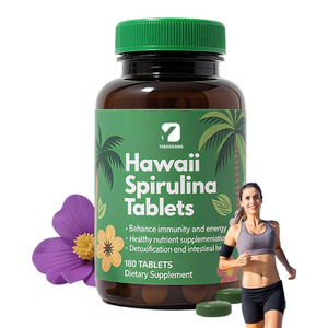 OEM tablet <span class=keywords><strong>Spirulina</strong></span> Hawaii 180 hitungan suplemen pabrik untuk suplemen dewasa detoksifikasi antioksidan kesehatan usus - Product Image 1