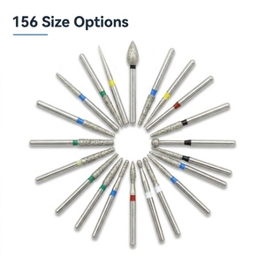 Paquete de 10 Fresas Dentales de Diamante de Alta Velocidad <span class=keywords><strong>FG</strong></span> 1.6mm, Brocas de Acero Inoxidable, Forma de Pera Redonda - Product Image 1