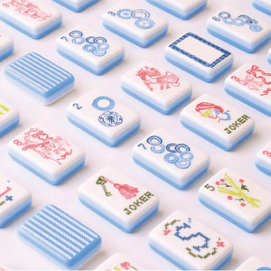 Fanjin Miss Darling Luxe 160 tuiles <span class=keywords><strong>Mahjong</strong></span> américain en mélamine acrylique, portable à 3 niveaux, moderne, durable, écologique, pour le divertissement - Product Image 1