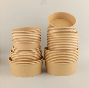 Tazón de Papel Kraft Desechable, Biodegradable y Ecológico, Recubierto de PE/PLA, Resistente al Agua y al Aceite, Apto para Alimentos, para Ensaladas, Sushi, Bocadillos y Hamburguesas - Product Image 6