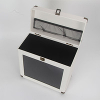 Luxuriöse Vinyl-Schallplatten Aufbewahrungsbox 7/10/12 Zoll Organizer für Wertvolle Schallplatten Fasst 30 Alben Aufbewahrung und Schutz