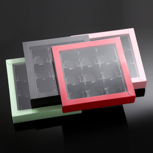 IMEE en Stock <span class=keywords><strong>9</strong></span> rejillas coloridas chocolate Macaron Galletas Caja de embalaje Caja transparente con tapa de cajón para Navidad Día de San Valentín - Product Image 6