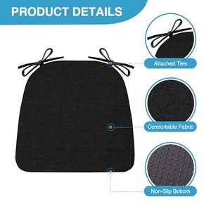 Coussin de siège en mousse à mémoire de forme dense pour les longues heures de tenue assise sur une chaise de bureau ou à domicile - Product Image 2