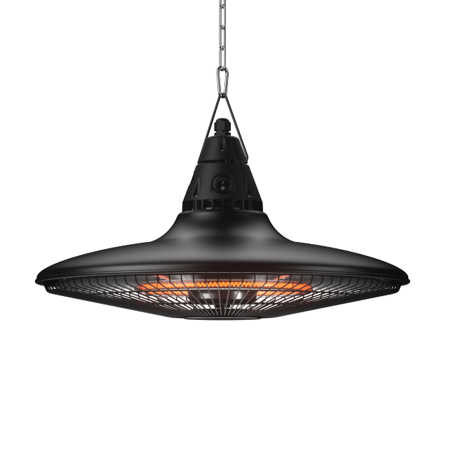 Electric Ceilling Outdoor Heater Halogen/ Carbon Fiber Tubes Heating element Infrared for Garden Usage with Remote Control