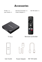 Boîte TV intelligente Android, boîte TV portable Android, Android 12, Allwinner H618, 4K, 2 Go de RAM, 16 Go, WiFi 6, boîte TV Android noire