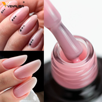 Venalisa 7.5ml Base Caoutchouc Colorée Semi-Transparente pour French Manucure, Vernis Gel UV/LED Camouflage Soak Off