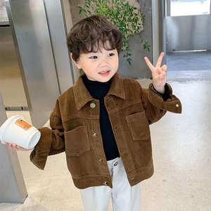 Nouvelle veste décontractée en velours côtelé pour enfants coréens, collection automne 2023, vêtements pour tout-petits, vestes de printemps pour bébés garçons - Product Image 6