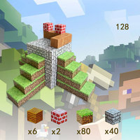 Juego de Bloques de Construcción Magnéticos My World, Ladrillos Magnéticos, Juguetes para Niños