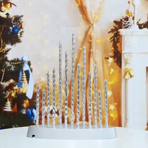 Guirlande lumineuse d'intérieur 16 LED blanc chaud en aluminium doré en forme de pont pour décoration de Noël et de la maison - Product Image 2