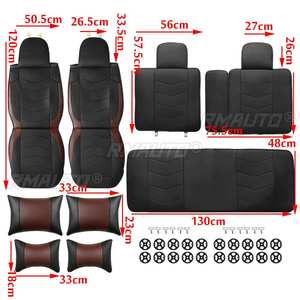 Ensemble de housses de siège de voiture en cuir PU universelles pour la plupart des voitures, protection de siège auto, coussin confortable pour siège de voiture, tapis, oreiller, automobiles - Product Image 6