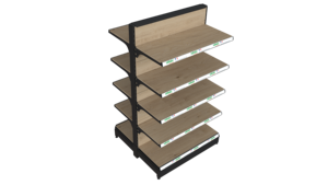 Nuevo Exhibidor de Pared con Ranuras para Supermercados, Elegante Combinación de Metal y Madera para Tiendas de Belleza y Cosméticos - Product Image 5