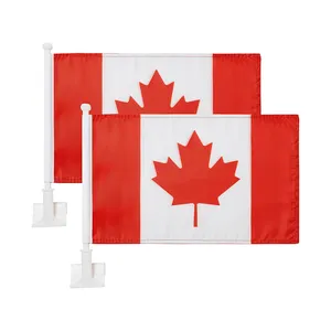 Car Flag Canada Flag Outdoor With Canadian Flag Car Logo Window Clip Can Be Clipped To Most Windows