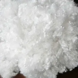 Polyester Fiber 7dx32mm White Color Siliconized for filling purpose