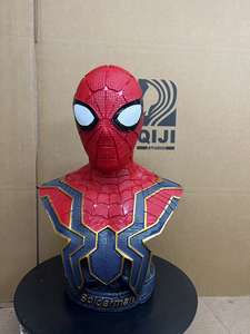 Buste <span class=keywords><strong>Marvel</strong></span> <span class=keywords><strong>Avengers</strong></span> <span class=keywords><strong>Spider</strong></span>-<span class=keywords><strong>Man</strong></span> figurine en fer 1:1 de haute qualité en résine écologique Halloween vente en gros - Product Image 6