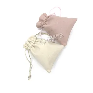Shero Wholesale Small 7x9cm Eco-friendly Packaging Drawstring Earings Bag Velvet Jewelry Pouch