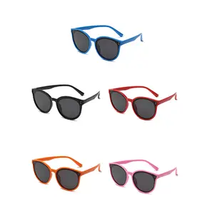 2023 New Arrival Custom Logo Fashion Flexible Children Trendy Kids UV400 Polarized Wholesale Sunglasses