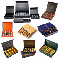 Boîte à chocolat vide en carton avec logo en relief personnalisé, fermeture magnétique, pour 4, 6, 8 ou 9 truffes à la fraise, pour la Saint-Valentin