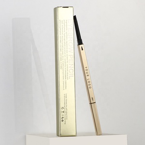 Crayon à sourcils double embout vegan, brun et noir, imperméable, longue tenue, avec brosse, personnalisable avec logo OEM, vente en gros - Product Image 1