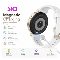 Montre connectée sportive légère, écran AMOLED rond, appels, batterie 300 mAh, alliage d'aluminium, logo personnalisé, OEM, ODM, vente en gros
