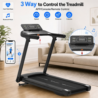 Tapis roulant électrique pliable à inclinaison automatique, moteur DC 2,5 CV, vibrations, pour la remise en forme à domicile