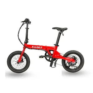 KUAKE 공장 공급 팝 판매 36V 250W 16 인치 접이식 ebike 전자 자전거 도시 전기 자전거 도매 성인