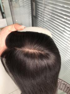 Base de cheveux humains 100% vraie vierge brésilienne avec soie PU pour femmes 2024 grande taille courte dentelle suisse transparente DHL, Fedex - Product Image 2