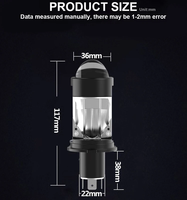 H4 Led Mini Bi Led 6000K Projecteur Lentille Phare De Voiture Auto Ampoule H4 Projecteur Phares High Low Beam Ampoule pour moto