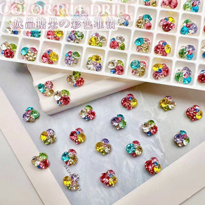 Nuevos y Lindos Cristales Brillantes 3D de Color Caramelo para Decoración de Uñas, con Base Puntiaguda, Accesorios para Uñas DIY - Product Image 2
